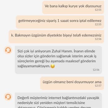 Trendyol Yemek Sipariş Getirmeyip İptal Etmesi