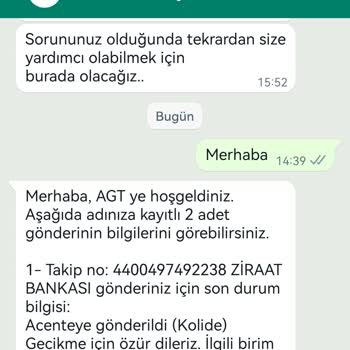 AGT Kargo Ziraat Bankası Kartımı Getirmiyor