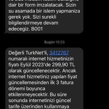 TurkNet Abonelik Kurulumun Uzaması Ve Ücrete Zam Gelmesi