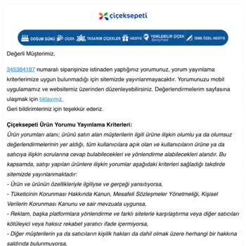 Çiçek Sepeti Tarafından Mağdur Edildik