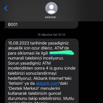 Akbank ATM Para Yutması