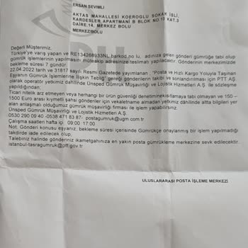 İstanbul Gümrük Müdürlüğü Usulsüz Kargo İş Ve İşlemleri