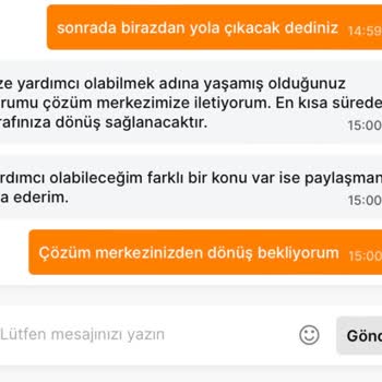 Migros Yemek Teslim Sipariş İptali