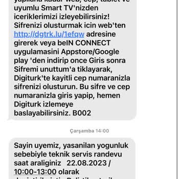 Digiturk Kurulum Yapmaya Gelmiyorlar