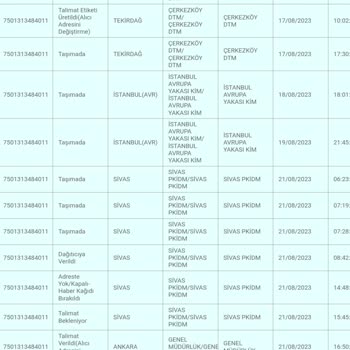 PTT Kargo Teslimat Yapmadan Adres Yok Diyor