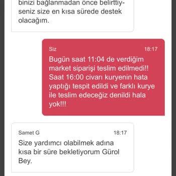 Yemeksepeti Market Online Ödemesini Aldığı Siparişi Teslim Etmiyor!