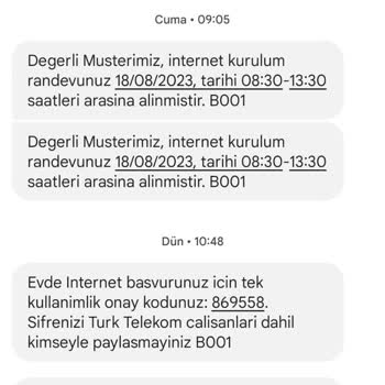 Türk Telekom İnternet Bağlantısı İçin Bir Türlü Gelemeyen Ekip
