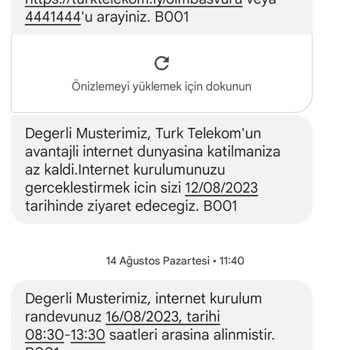Türk Telekom İnternet Bağlantısı İçin Bir Türlü Gelemeyen Ekip