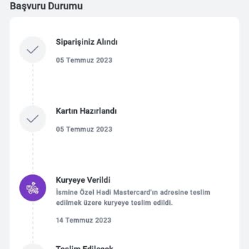 Hadi TOM Pay Hadi Kartın Gelmemesi