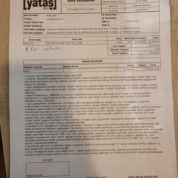Ardahan Yataş Bayisiyle Alışverişte Yaşanan Sorunlar