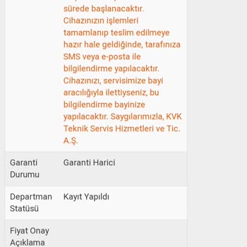 KVK Garantili Ürünü Garantiye Sokmuyor