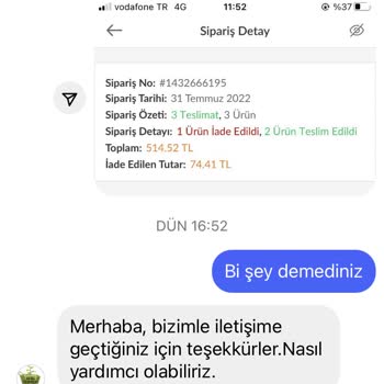 E-fidancım Trendyol'dan Alınan Fidanın Türü Değişti Ve Destek Ekibi Yardımcı Olmadı
