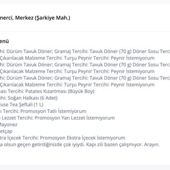 Usta Dönerci Eksik Ürünümü Getirmiyor