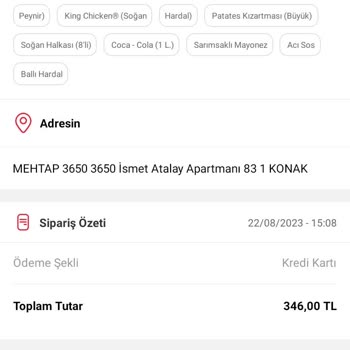 Şirinyer Burger King Bayat Ekmekli Hamburger Gönderiyor