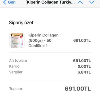 Kiperin Collagen Siparişleri Teslim Etmiyor