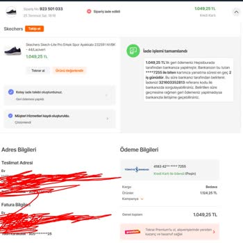 Hepsiburada İade Edilen Para Gelmedi