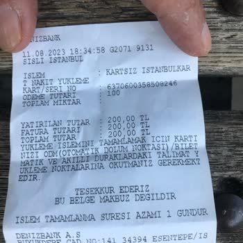 Denizbank AKBİL Parama El Koydu