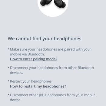 JBL Uygulaması Kulaklığımı Görmüyor, Algılamıyor.