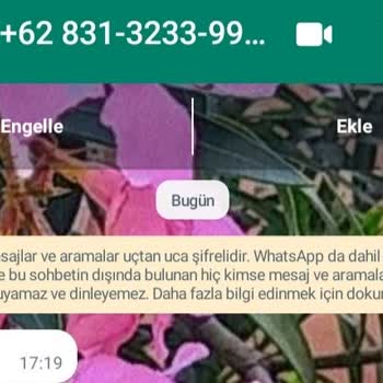 WhatsApp Yurt Dışı +62 831 İle Başlayan Numaradan WhatsApp Mesajı