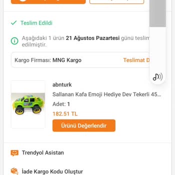Yanlış Ürün Gönderen Trendyol Abnturk