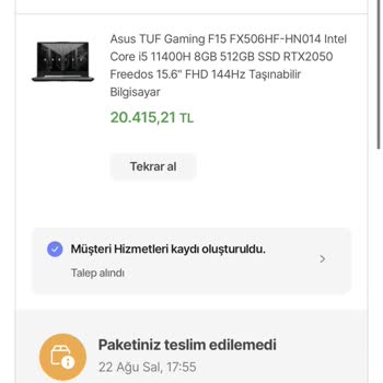 Hepsiburada Teslim Edilemeyen Ürün