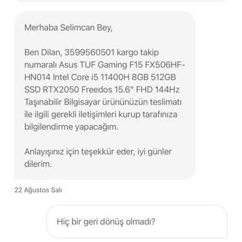 Hepsiburada Teslim Edilemeyen Ürün