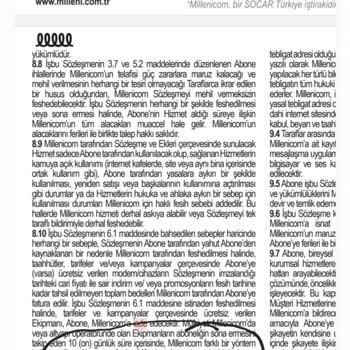 Millenicom Abonelik İptali Ve Modem İadesi