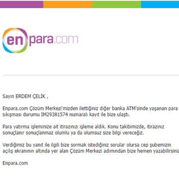 TEB ATM'si Para Yutma Enpara Kart