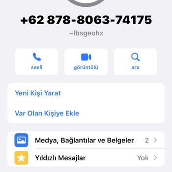 WhatsApp Bilinmeyen Numara