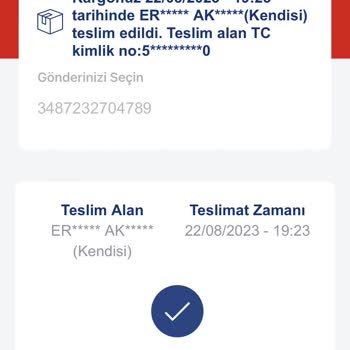 Aras Kargo Kargo Benim Adıma Başkasına Teslim Edilmiş Gözüküyor.