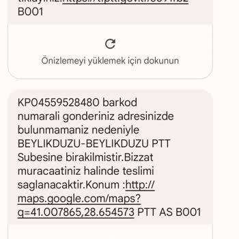 PTT Kargo Teslim Edilmeyen Kargo