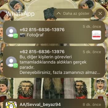 WhatsApp Üzerinden Fake Numaranın İş Teklifinde Bulunması.