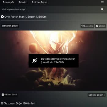 Diziwatch 224003 Hata Kodu