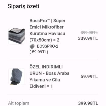 Bosswash Ürün Görselinde Bulunan Ürünleri Göndermiyor