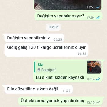Doremi Accessory Kusurlu Ürün Değişimi İçin Kargo Bana Ödetiliyor