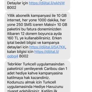 Turkcell Sözleşme Tutarındaki Fiyat Değişikliği