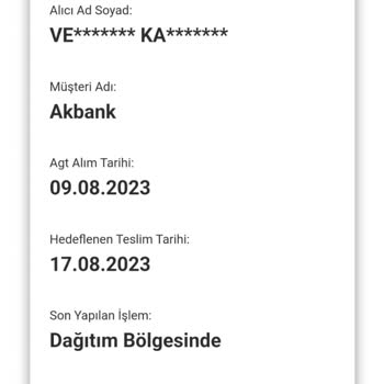 AGT Kargo 2 Haftadır Kartımı Göndermiyor