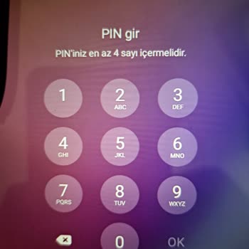 Samsung Telefon Pin Kodunuz En Az 4 Haneli Olmalıdır
