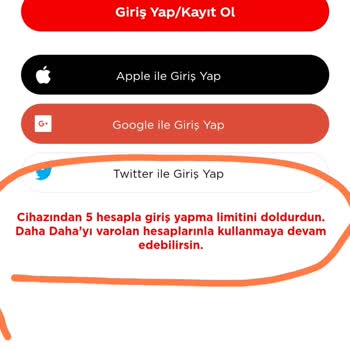 Daha Daha Hesabıma Giriş Yapamıyorum