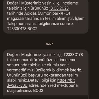 adidas Ayakkabımın İç Kısımlarında Deforme Ve Yırtık Oluştu