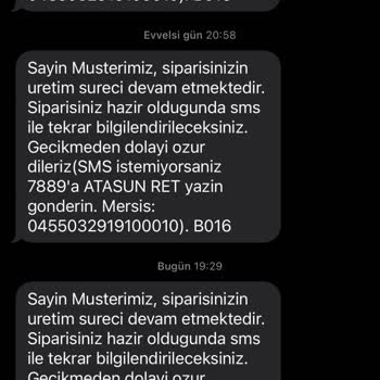 Kayseri Forum Atasun Optik Gözlük Siparişimi 1 Aydır Hazırlayamadı