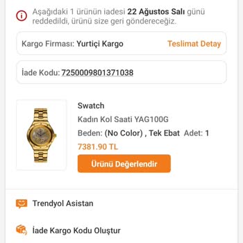 Trendyol Ürün Satışa Uygun Değil Diyerek İademi Reddediyor