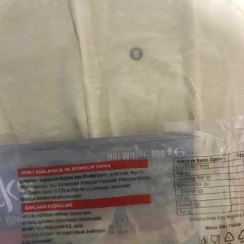 Nimet Gıda Baklavalık Yufka Küflü Çıktı