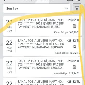 Ziraat Bankası Facebook Payment Benim İznim Dışında Kartımdan Para Çekti