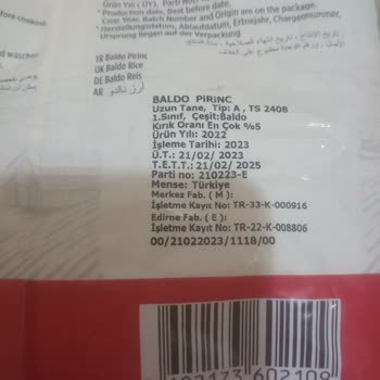 Tat Bakliyat Tat Baldo Pirinç Kurtlu Ve Böcekli