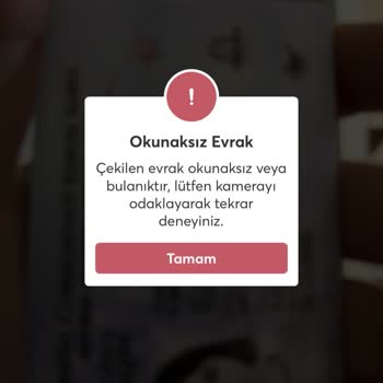 İninal Mobilde Kimlik Fotoğrafı Doğrulanmıyor!