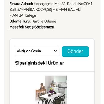 A101den Alınan Masa Sandalye