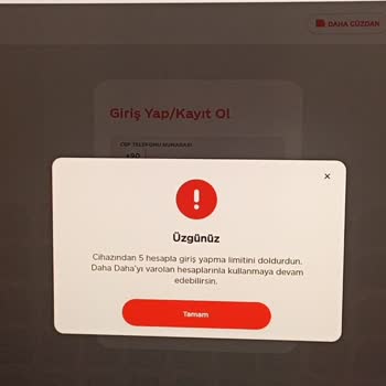 Üye Olduğum Dahadaha.com Uygulamasına Giremiyorum.