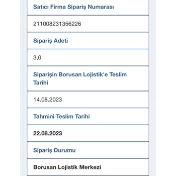 Borusan Lojistik Söylenen Tarihte Kargoyu Ulaştırmadı