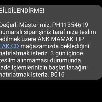 Gratis Mağazadan Teslim İçin Mesaj Gelmedi Ve Suresi Doldu